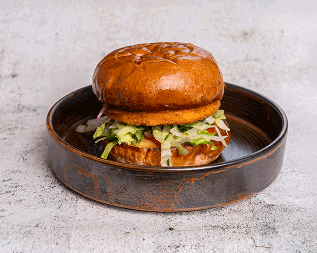 Crispy No-Chicken Burger